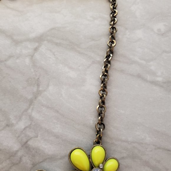 💐 J.Crew Retro Antique Flower Floral Rhinestone Crystal Pave Statement 💐 - Picture 6 of 16